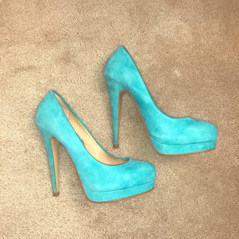 Aldo Shoes Teal Blue Heels